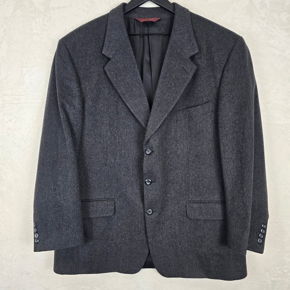 Nordstrom Classic Mens 100% Cashmere Charcoal Gray 3 Button Blazer Jacket Canada